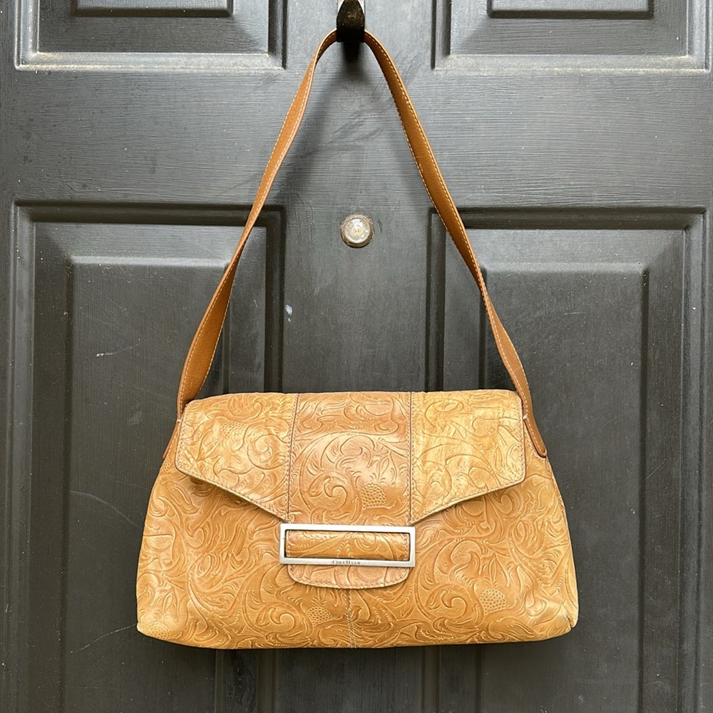 COLE HAAN tooled leather bag
